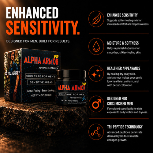 Alpha Armor penile health cream circumcision sensitivity